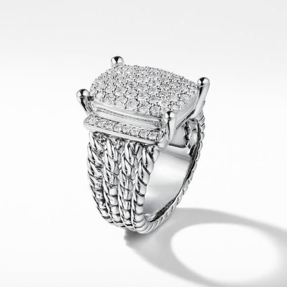 David Yurman Wheaton® Ring Diamonds size 5.75 - Picture 3 of 12